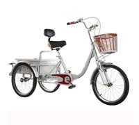 KIBONCY 31 Inch Adult Tricycle, 3 Wheel Bikes, Large Seat With Backrest Trike, for Adults With Front & Rear Baskets, for Seniors Women Men Outdoor A