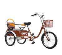 KIBONCY Adult Tricycle, Single Chain 3-Wheel Bike, Large Cargo Basket, Comfort Seat, for Seniors Men Women B