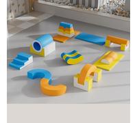 KIBONCY Foam Climbing Blocks for Toddlers, Soft Set Indoor Play Gym for Crawling and Sliding for , Playset(G)
