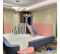 KIBONCY Kids Indoor Playground Set with Ball Pit, Slide & Climbing Modules - Safe, Durable Play Structure for Home, Daycare & Commercial Use, Multiple Themes & Colors Available(A)