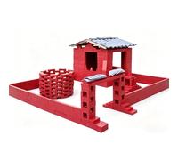 KIBONCY Kids Realistic Brick Construction Toy, Building Blocks For Toddlers, Large Stackable Red Bricks For Indoor & Outdoor Play, Montessori Educational For Preschool(E)