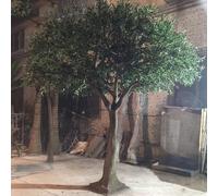 KIBONCY Large Faux Olive Tree - Tall Fake Natural Silk Tree with Artificial Branches & Fruits - Perfect for Modern Living Room or Office - 7.5ft