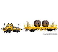 Kibri 16062 HO Two-Way UNIMOG With Push-Pull Frame And Low Side Car For Catenary