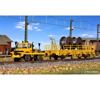 Kibri 16062 Two-way UNIMOG with push-pull frame and low side car for catenary co