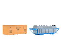 Kibri 16511 Cargo container and wooden box, kit, H0