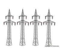 Kibri 38533 HO/OO Gauge Electricity Pylons (4) Kit