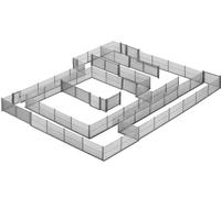 Kibri 38605 Wire Mesh Fence Gray, Kit, H0