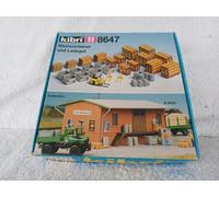 Kibri HO Gauge 8647 Kit Small Containers Cargo Pallets And Forklift Sealed Box