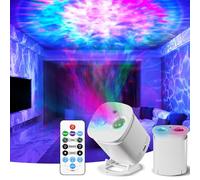 KIBTOY Galaxy Projector Light for Bedroom, Night Light Projector with Sunset Lamp & Remote, Star Lights 49 Color Modes Adjustable Speed & Brightness Party Room Decor Teen Girls Boys Gift (White)
