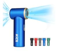 Kica Jetfan Mini Handheld Fan,3000mAh USB Rechargeable Portable fan,Powerful Airflow Desk Fan with14h Working Time,Metal Shell Feels Cool,Slider Speed Adjustment,for Home Office Outdoor Travel-Blue