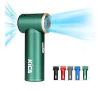 Kica Mini Handheld Fan Portable, 3000mAh USB Rechargeable fan,Powerful Airflow Desk Fan with14h Working Time,Metal Shell Feels Cool,Slider Speed Adjustment,for Home Office Bedroom Outdoor Travel-Green