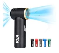 Kica Portable Mini Handheld Fan, 3000mAh USB Rechargeable fan,Powerful Airflow Desk Fan with14h Working Time,Metal Shell Feels Cool,Slider Speed Adjustment,for Home Office Bedroom Outdoor Travel-Black