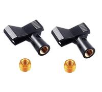 Kicada 2 Pack Universal Microphone Clip, Adjustable Microphone Clip Holder With 5/8 Inch Male to 3/8 Inch Female Screw Adapter Suitable for Wired Wireless Handheld Microphones Outer Diameter 15mm-50mm