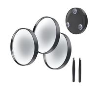 kicder Magnifying Mirror Set, 20x&30x&40x Suction Cup Makeup Mirror, 2 Tweezers. 4.5 Inch Compact Mirror for Travel, Bathroom, Home, Gifts for Women