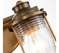 KICHLER Ashland Bay bathroom wall light, two-bulb, brass