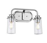 Luminosa Lighting Elstead Kichler Braelyn 2 Light Wall Light Chrome Ip44