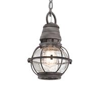 Luminosa Lighting Elstead Bridge Point 1 Light Small Outdoor Ceiling Chain Lantern Zinc Ip44, E27