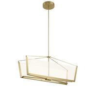 Kichler Calters Integrated LED Bar Pendant Ceiling Light Champagne Gold 3000K Netlighting Gold One Size