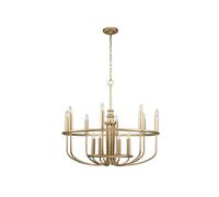 Kichler Capitol Hill 12 Light Chandelier In Natural Brass