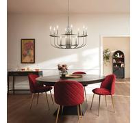 KICHLER Capitol Hill chandelier, 12-bulb, brushed nickel
