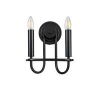 Kichler Capitol Hill Twin Wall Fitting In Black Finish