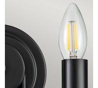 KICHLER Capitol Hill wall light, 2-bulb, black