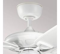 KICHLER Ceiling fan Kevlar 60 IP44, white, Ø 152 cm