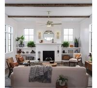 KICHLER Colerne 52 LED ceiling fan, nickel/white walnut