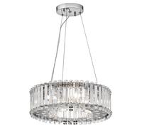 Crystal Skye 6 Light Ceiling Pendant Chrome with Crystals, G9 - Chrome