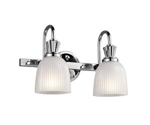 KICHLER Glossy chrome LED wall light Cora for the bathroom