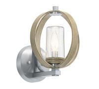 Kichler Grand Bank Outdoor Modern Wall Lamp Distressed Antique Grey IP44 Netlighting Grey One Size