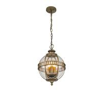 Kichler Halleron 3 Light Pendant Porch Lantern - Burnished Bronze