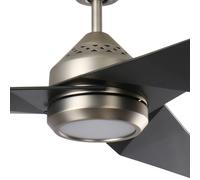 KICHLER LED ceiling fan Jade, black, quiet, Ø 152 cm, 60 W