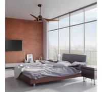 KICHLER LED ceiling fan Jade, bronze, quiet, Ø 152 cm, 60 W