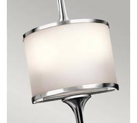 KICHLER Mona IP44 LED wall light, 55.9 cm, polished chrome