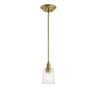 Kichler Waverly Glass Ceiling Pendant Light - Natural Brass