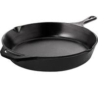 KICHLY 32 cm Pre-Seasoned Cast Iron Skillet Frying Pan with 2 Handles for Ease of use, Induction Compatible Cookware for Indoor & Outdoor Use (32 cm, Cast Iron Pan, Induction Compatible)