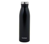 Kichna The Explore Double Walled Stainless Steel Water Bottle 550ml | Wide Mouth Thermal Bottle | Sweat & Leak Proof with Silicon Lid | Keeps Cold for 24Hrs Hot for 6Hrs | Pack of 1 Onyx Black