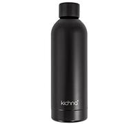 Kichna Voyager Stainless Steel 800ML Travel Bottle | Reusable Sweating Free Lid Leak & Spill Proof Tumbler | Lightweight Keeps Cold for 14Hrs or Hot for 3Hrs - Black