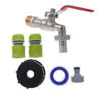 KICHOUSE 1/2 Inch Brass IBC Tank Faucet Valve Replacement Tap Adapter with Easy Control and Storage, Suitable for Tote Water Tank and Industrial Use