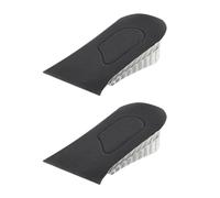 KICHOUSE 1 Pair of Black Invisible Shoe Lifts for Men and Women Height Increase Insoles Double Layer Silicone and Velvet Material with Shockproof Honeycomb Structure, Comfortable Heel Lift