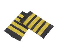 KICHOUSE 1 Pair Pilot Shoulder Epaulets Made of Polyester with Professional Appearance and Easy to Recognize Identity, for Flying Clubs and Driving Schools, Versatile Use Captain Uniform