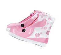 KICHOUSE 1 Pair Rabbit Rainproof Shoe Covers for Non Slip PVC Protector with Cartoon Pattern Pink Overshoes for Rainy Days Easy to Wear and Carry