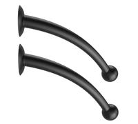 KICHOUSE 1 Pair Silicone Helmet Tentacles for Motorcycle Helmets Easy to Install with Double-sided Tape Black Colour Universal for Cycling and Outdoor Use