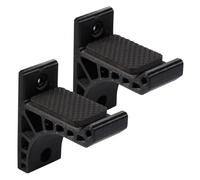 KICHOUSE 1 Pair Universal Recurve Rack Wall Mount Holder with Strong Adhesive and Screws, Black Abs Material, Smooth Edge to Protect Bows and Arrows, for Storage and Display