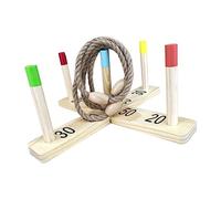 KICHOUSE 1 Set Colorful Ring Toss Game Set Fun Outdoor and Indoor Throwing Rings for Developing Hand Eye Coordination and Fine Motor Skills for Family and Parent Interaction