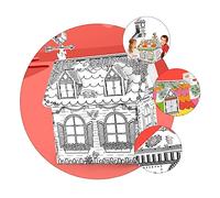 KICHOUSE 1 Set Creative DIY Doodle Paper Mold Coloring Puzzle for Educational Graffiti Assembly Model Stimulates Imagination Artistic Skills