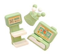 KICHOUSE 1 Set Dollhouse Cash Register Set Miniature Supermarket Cashier Model with Lollipop Design Creative Educational Play for Parties and Skill Development