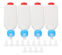 KICHOUSE 1 Set Farm Animal Feeding Bottle: 800ML/27oz Calf Sheep Goat Nursing Bottle with 14 Nipples - 4pcs Hanging Lamb Feeder for Calf Fawns