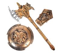 KICHOUSE 1 Set Knight Costume Set of High Grade Cosplay Props for Boys and Lightweight Shields Swords and Accessories for Role Play and Halloween Parties